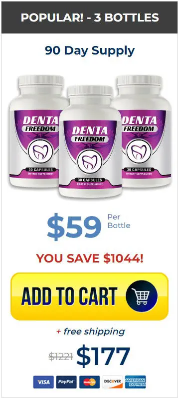 Denta Freedom-3-bottles-price just $59/Bottle Only!